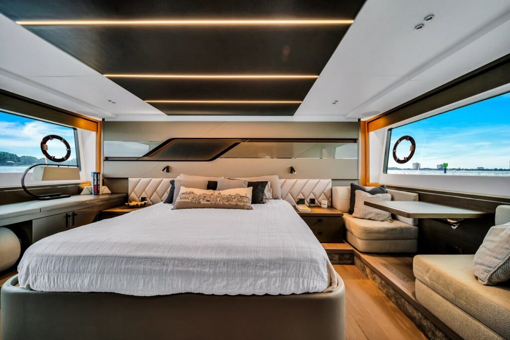 74ft Sunseeker Predator Bedroom- Luxury Charter Miami for Rent