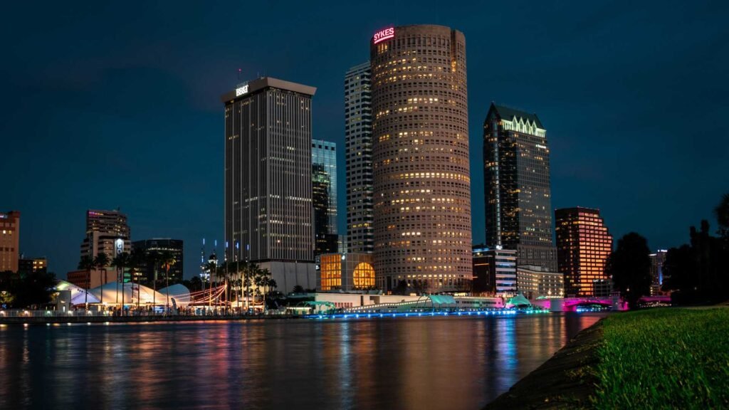 Buildings in Tampa during Night
