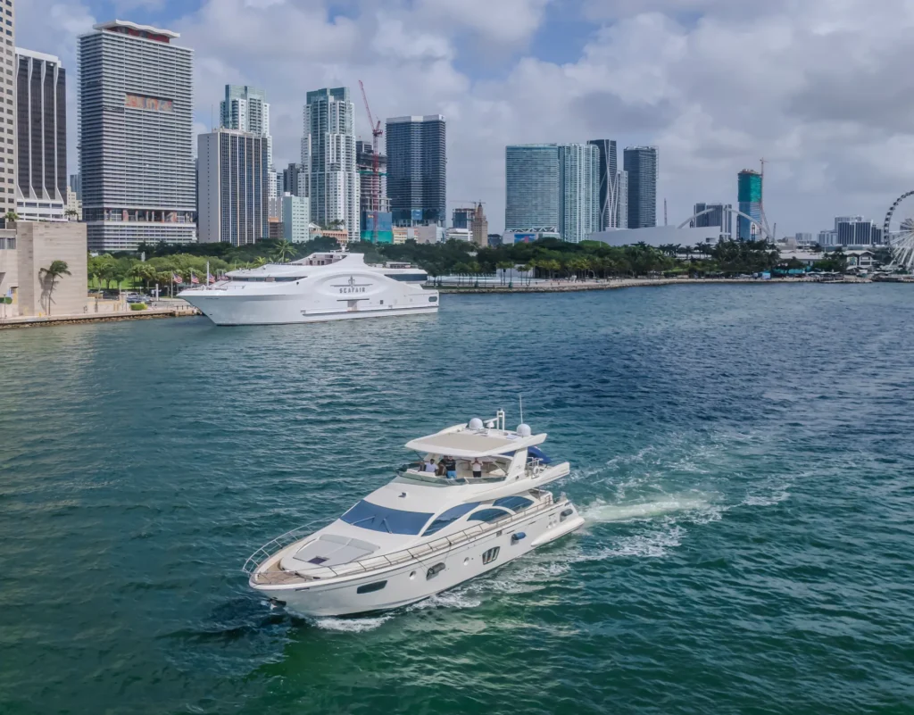Luxurious 80ft Azimuth in Miami with Floating Pool and 2 Jet Skis.